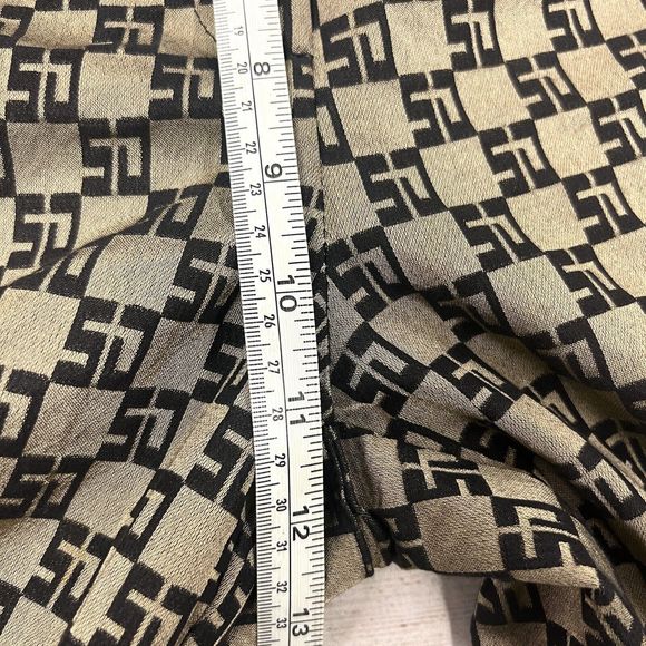 St. John Sport Essentials Vintage Y2K Beige Black Monogram Print High Waisted 2 - Picture 9 of 10